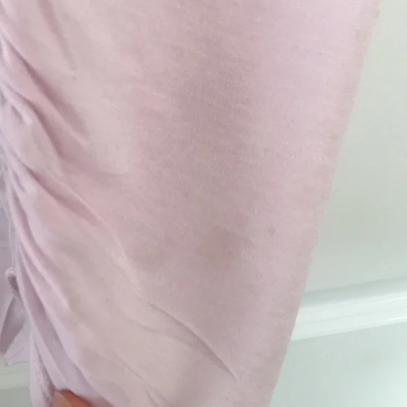 Club Monaco Pink Ruched Tee - Picture 4 of 6